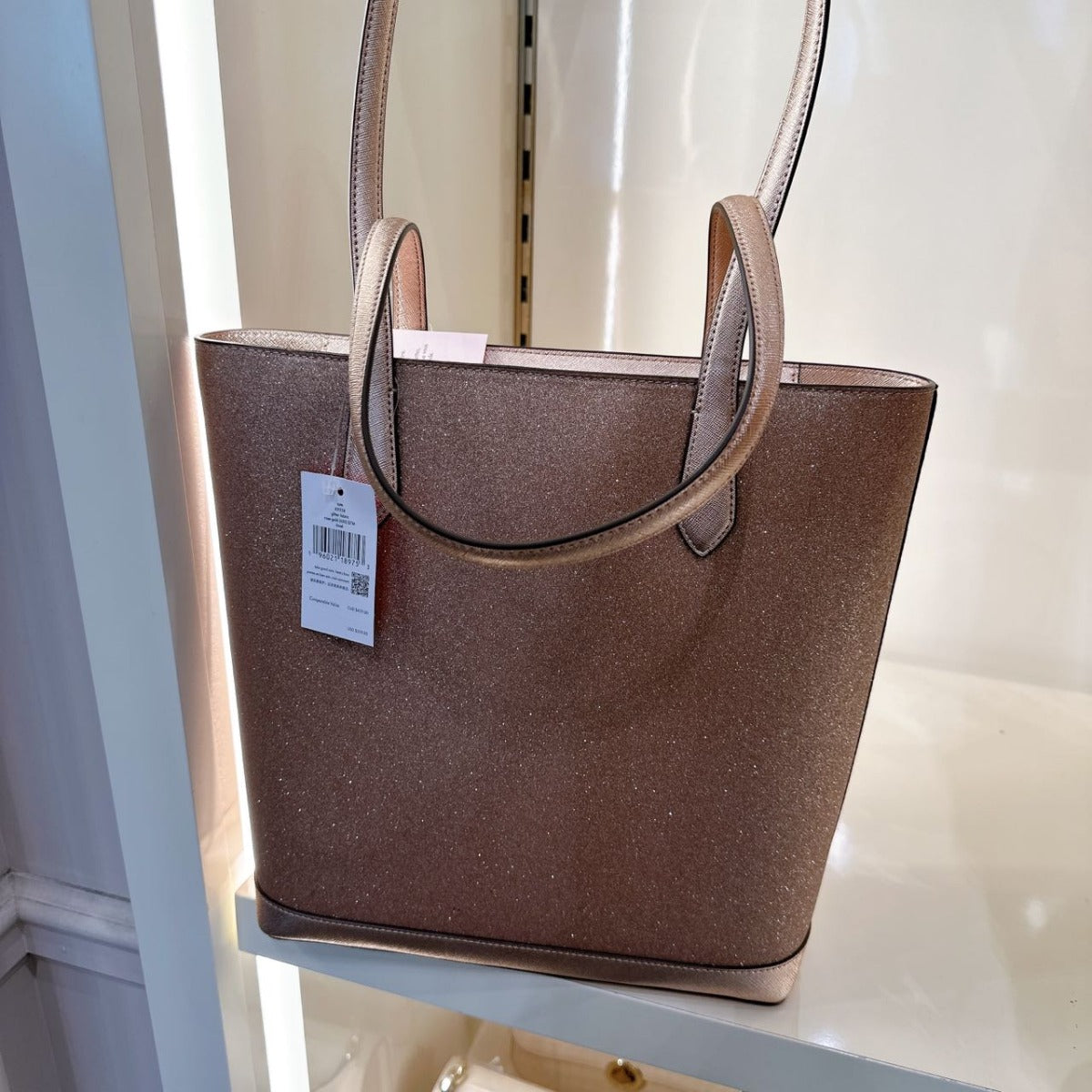 Kate Spade K9338 Tinsel Tote In Rose Gold Kate Spade K9338 Tinsel Tote In Rose Gold